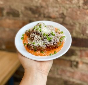 * Special - Romesco & Wild Garlic Potatoes *